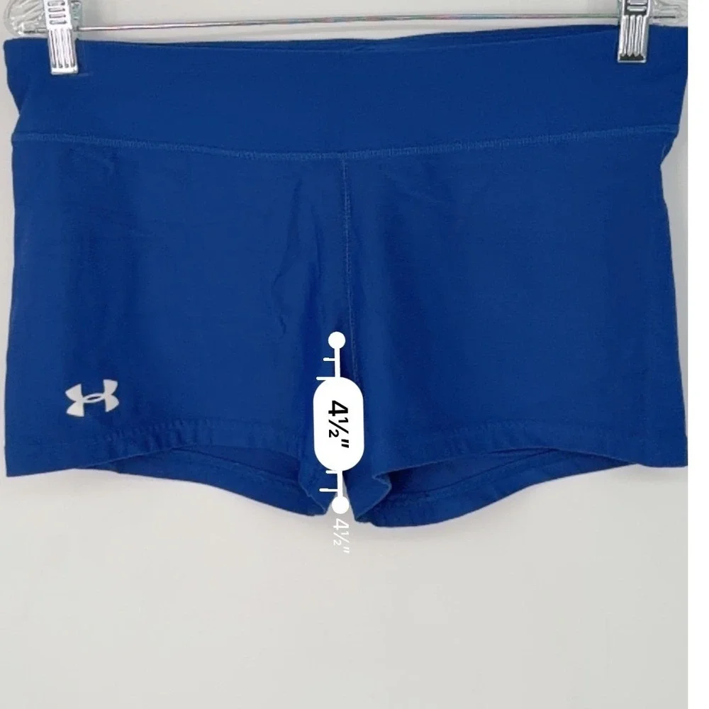 Under Armour Royal Blue HeatGear Compression Shorts XL‎ Volleyball Gym 102-45